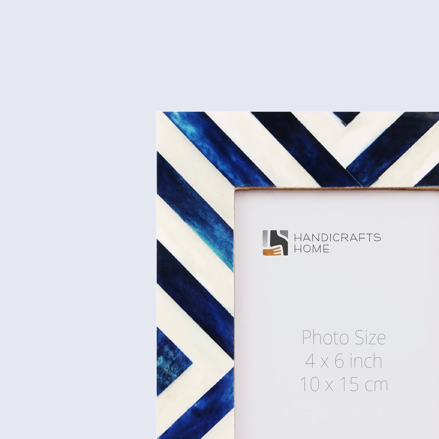 4x6 Chevron Picture Frames|1.25" Border Width | 3 Colors: Brown White
