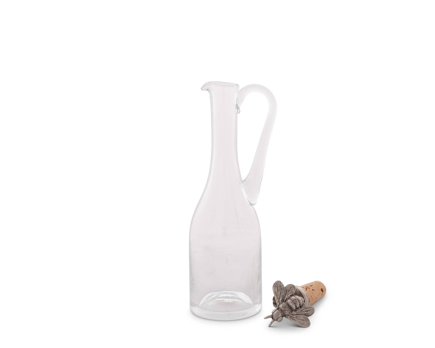 Cruet Bottle with Pewter Bee Cork Stopper