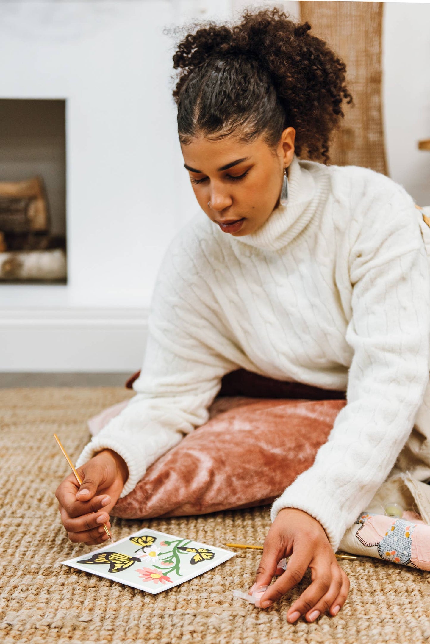 Butterflies (yellow) MINI Paint-by-Number Kit