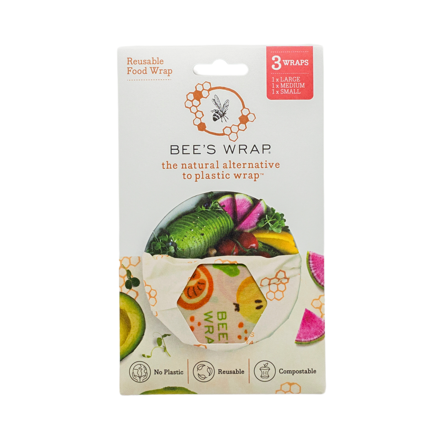Bees Wrap Lunch 3 Pack - Garden Party