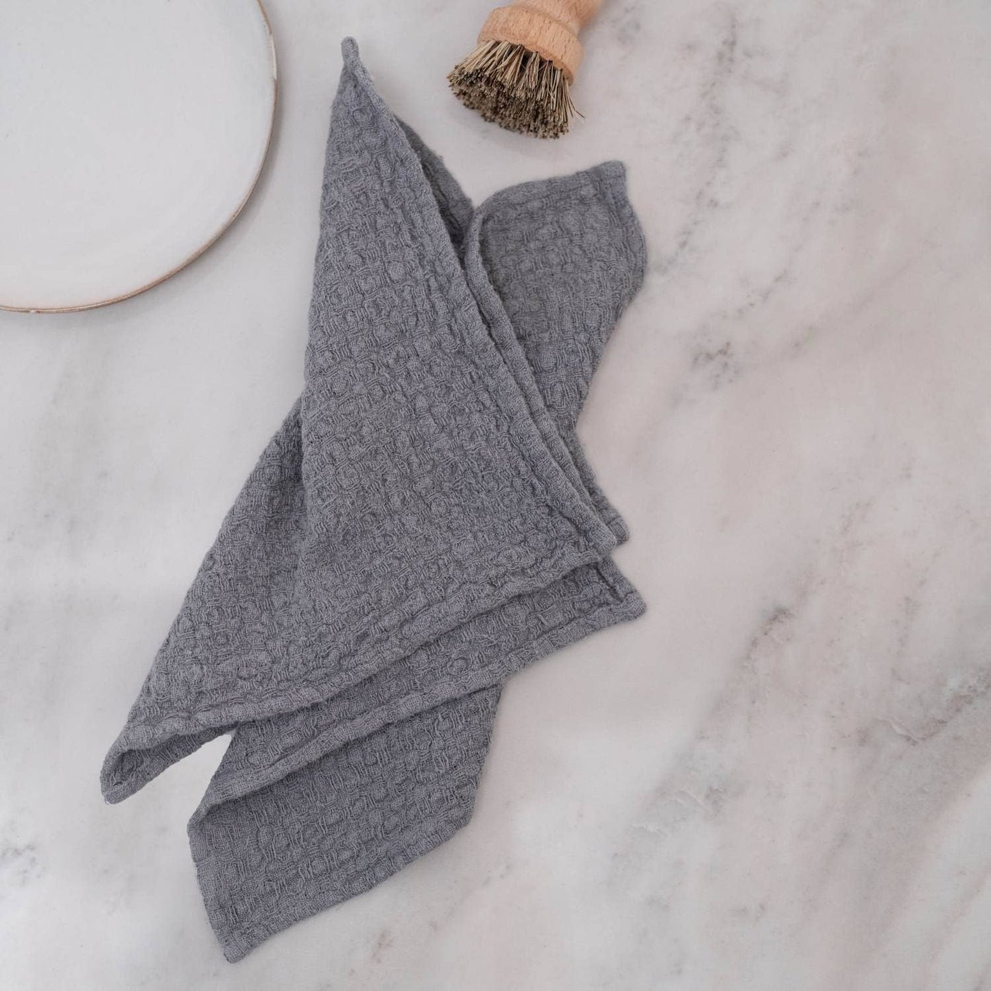 Ash Linen Dishcloth Set of 2