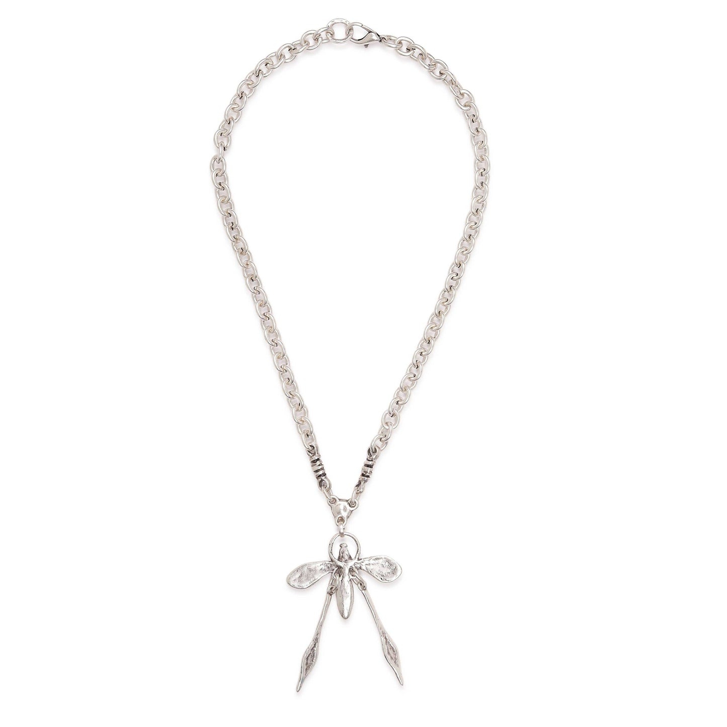 Handmade Crystal Pewter Necklace - 3992