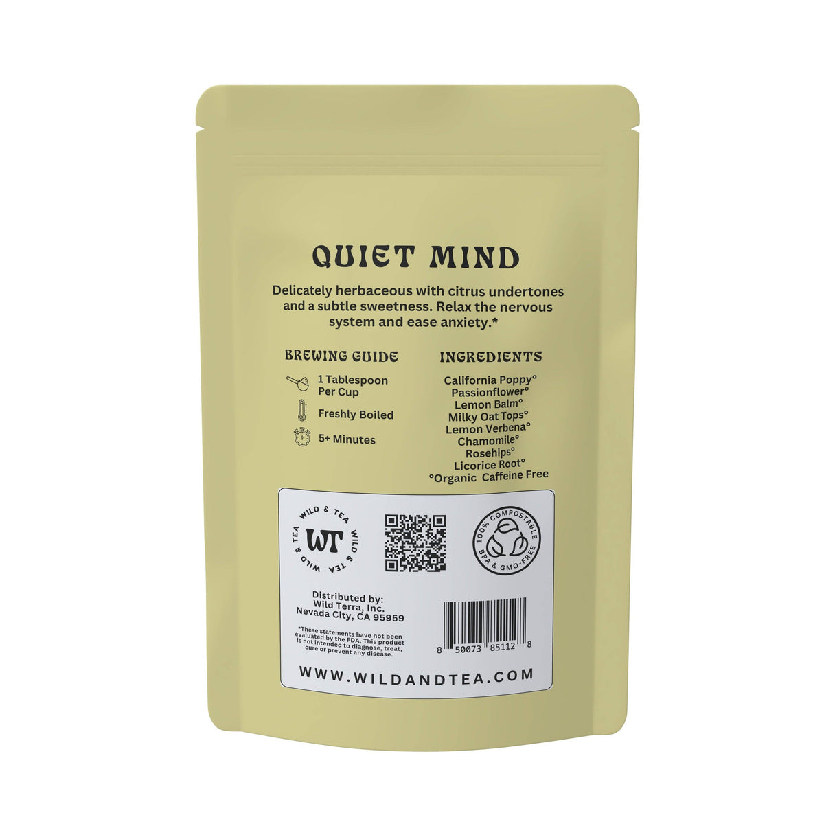Quiet Mind Herbal Tea: 2oz