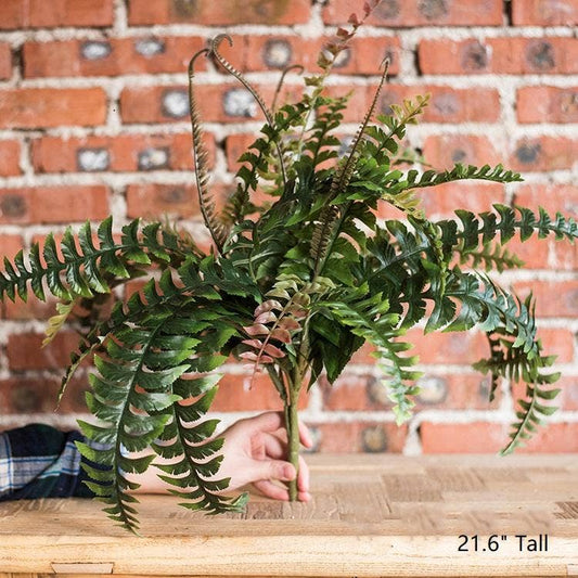 Artificial Faux Plant Big Rock Fern Stem 22" Tall: One Stem
