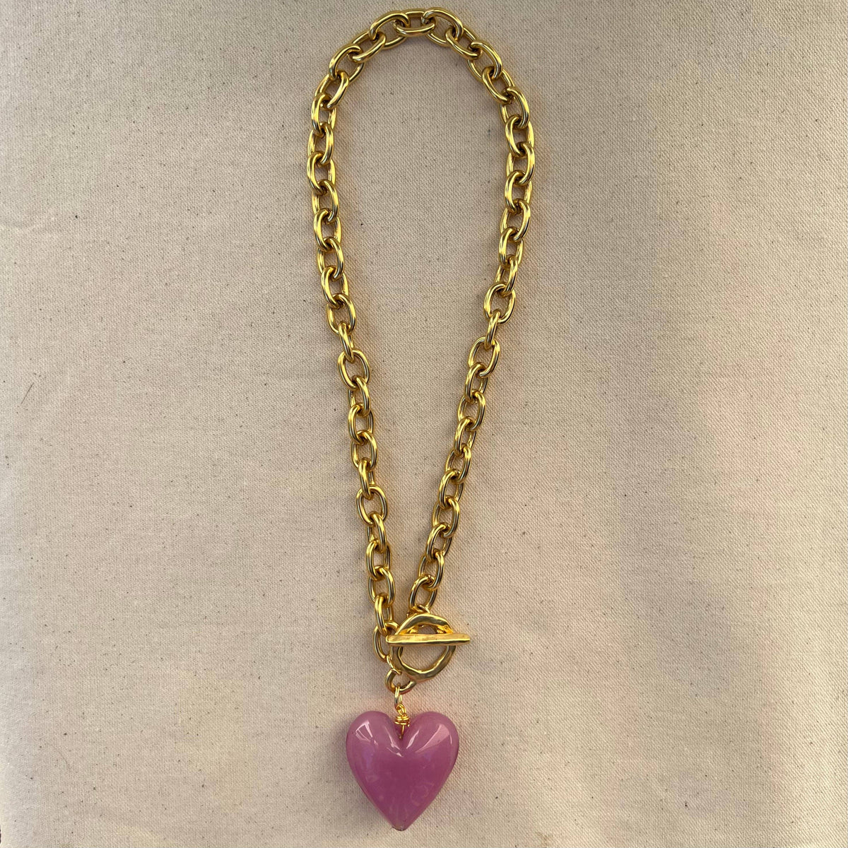 Amore Murano Glass Heart Necklace: Bella Blue