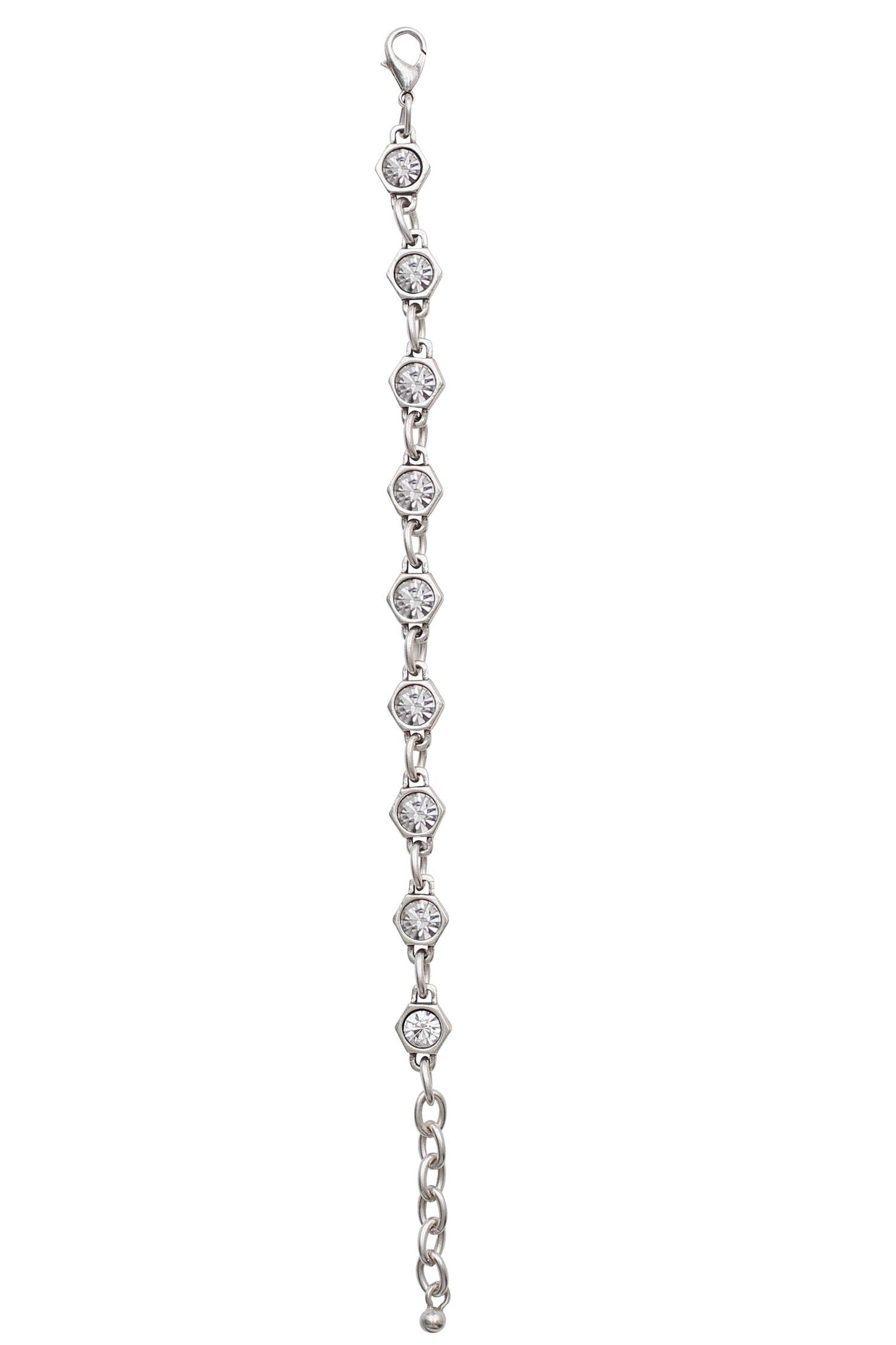 Handmade Crystal Pewter Bracelet - 2835