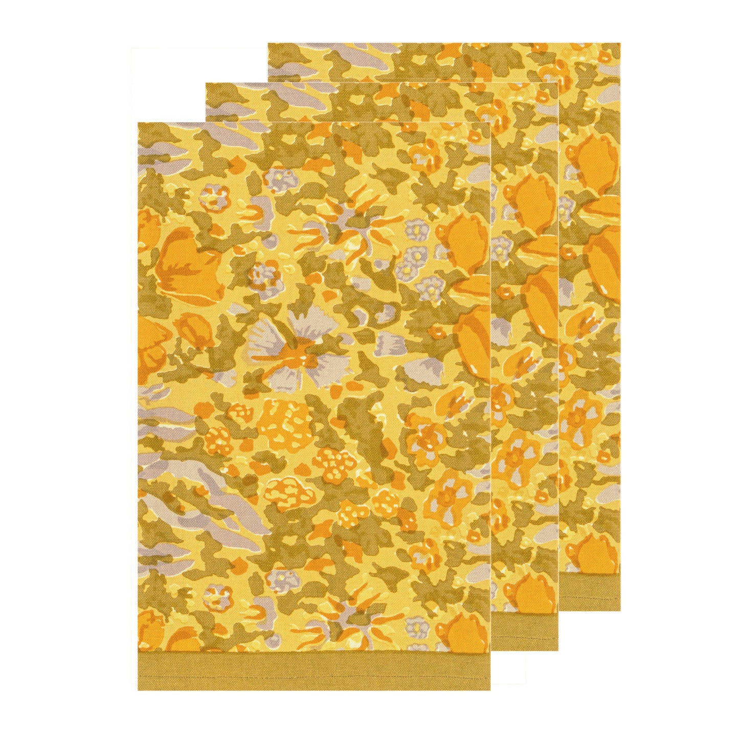 Jardin Mustard & Grey | Tea Towel