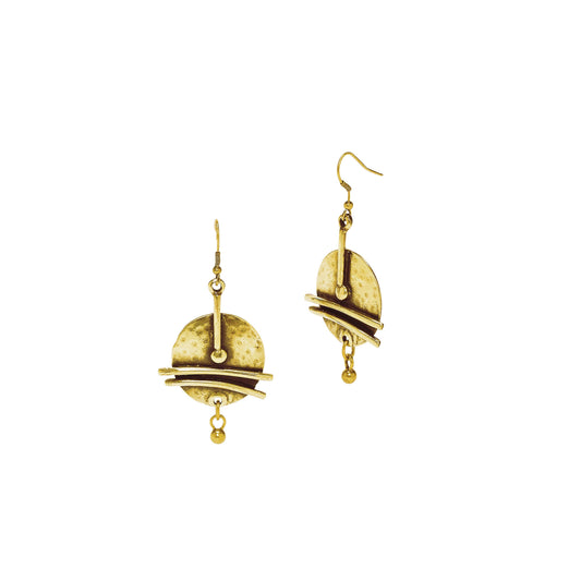 Handmade Pewter Earrings - KU152 BRONZE