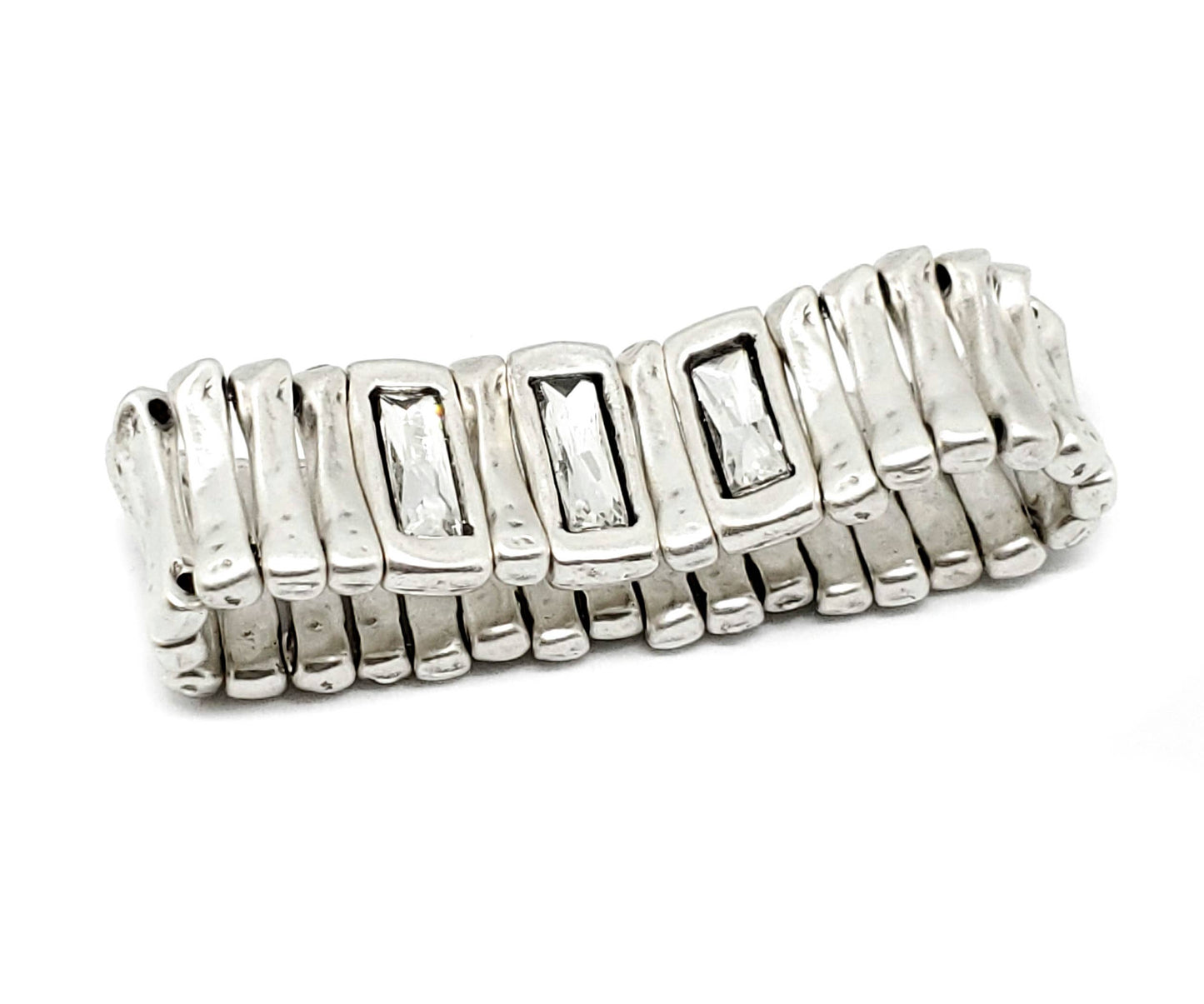 Handmade Pewter Bracelet - NB2155 CLEAR