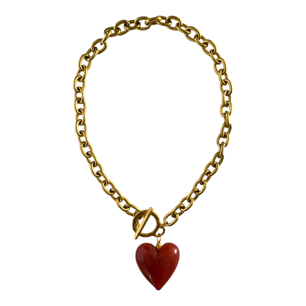 Amore Murano Glass Heart Necklace: Bella Blue