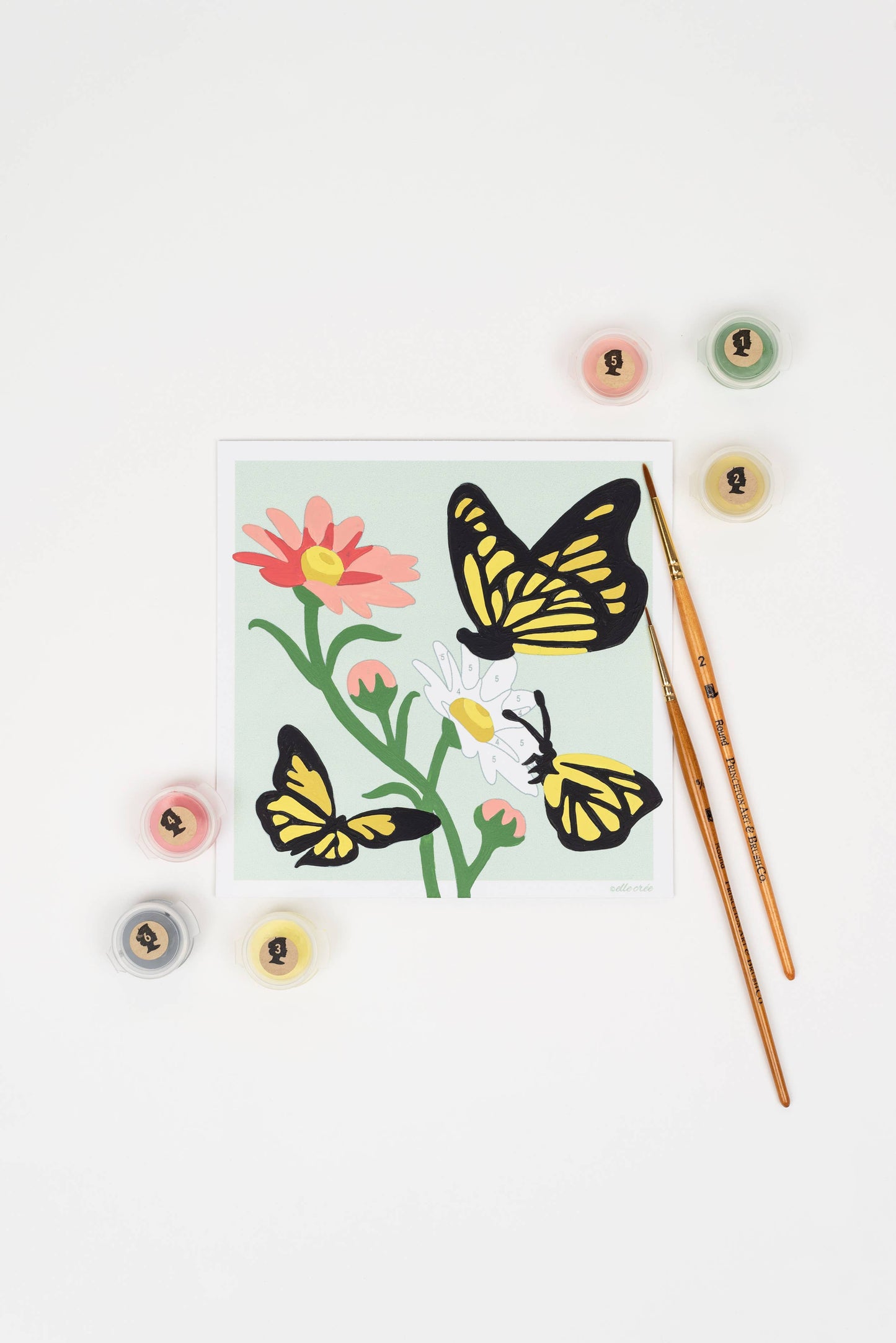 Butterflies (yellow) MINI Paint-by-Number Kit