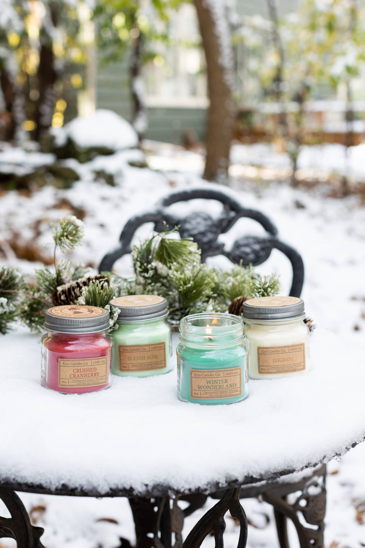 8oz mason WINTER WONDERLAND