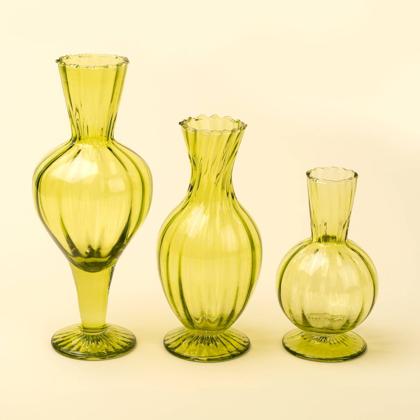 Sundae Glass Vase S, Green