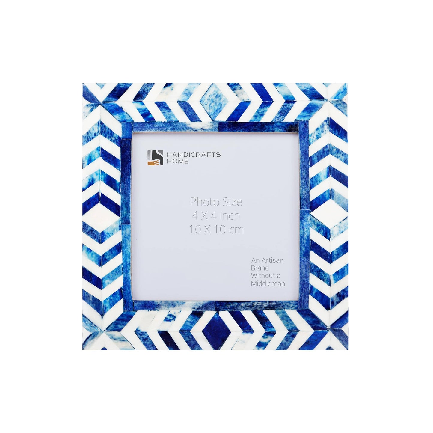 Taj Pattern Picture Frame, 4x4, Green White