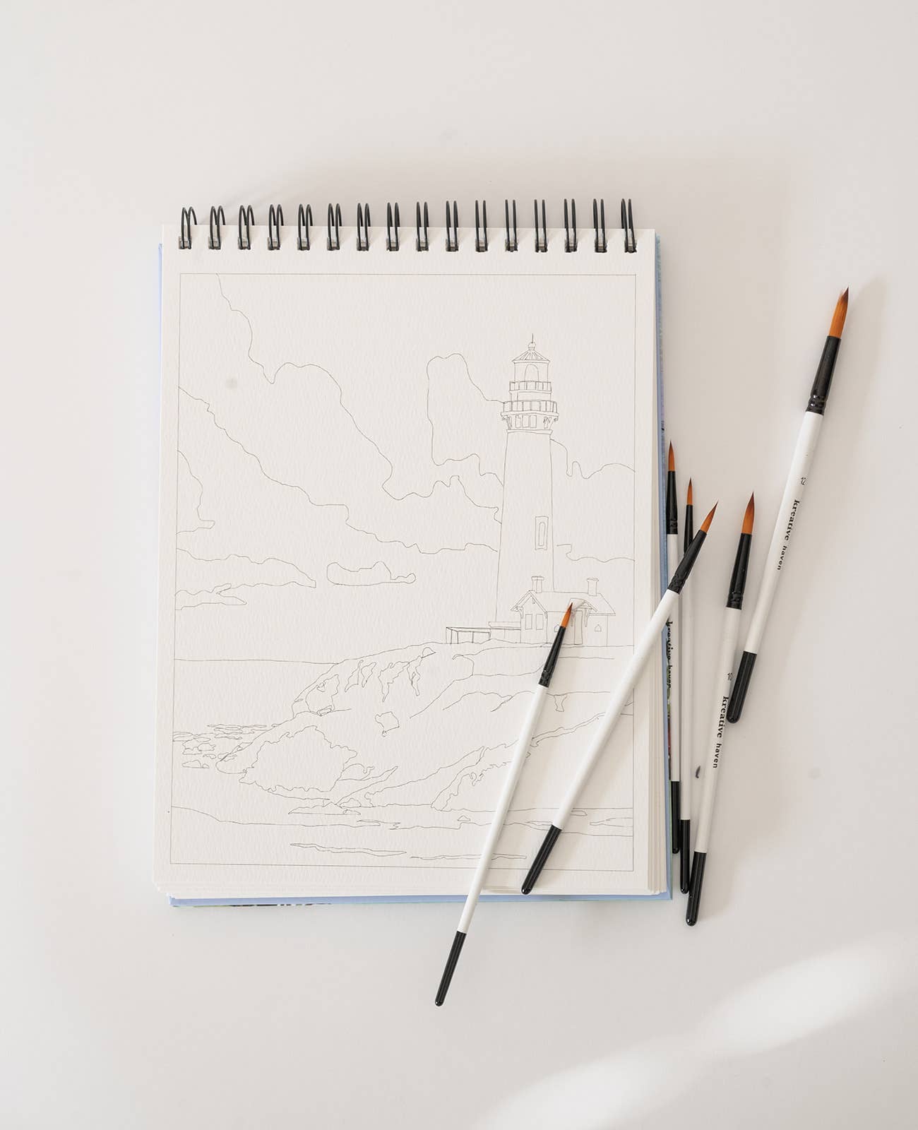 Landscape Watercoloring Book-21Outlines with Video Tutorials