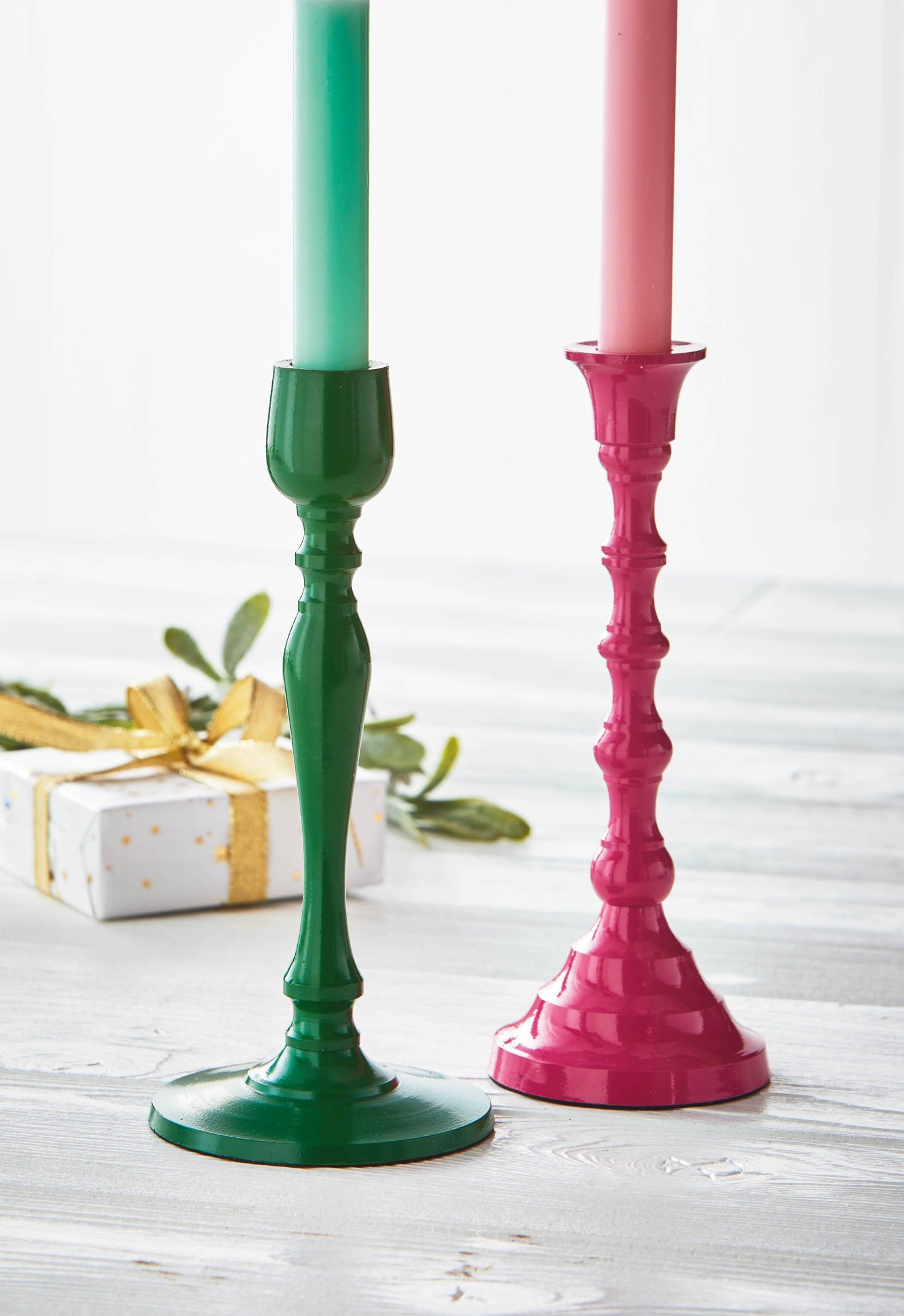 Zahra Taper Holder Md Hot Pink Aluminum Everyday