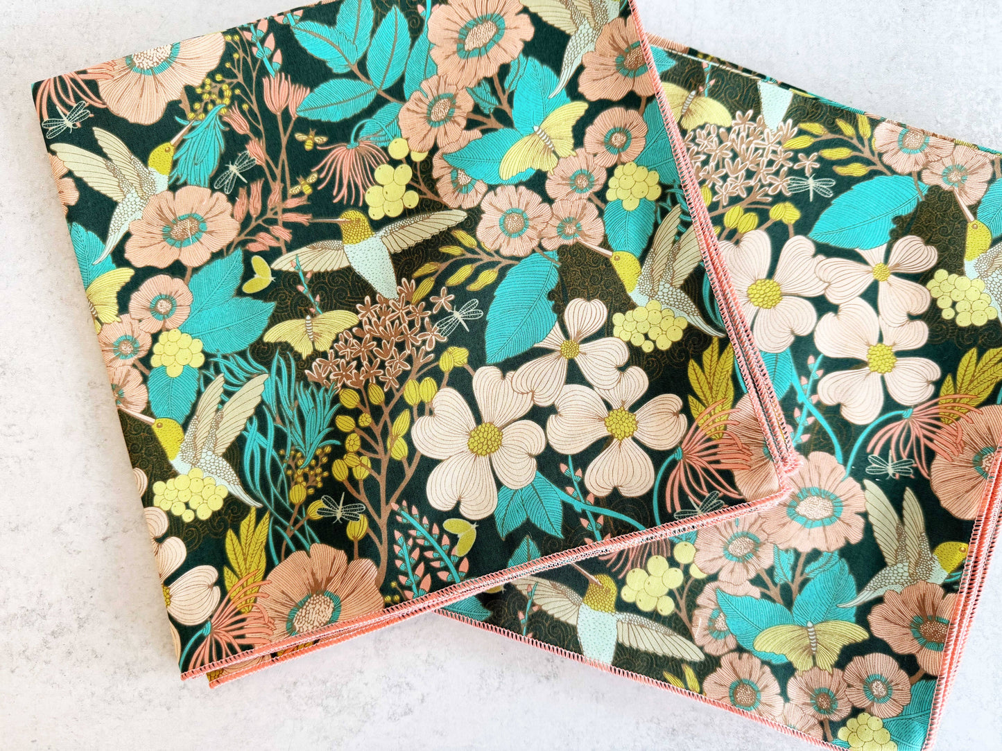 Hummingbirds at Twilight Cloth Napkins, set of four: Cocktail