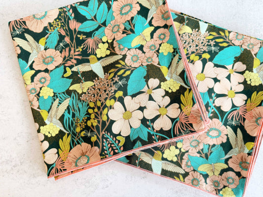Hummingbirds at Twilight Cloth Napkins, set of four: Cocktail