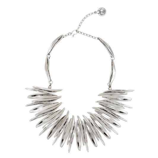 Handmade Fire Pewter Necklace - 1549