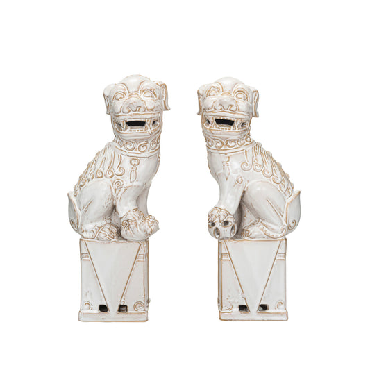 Vintage Reproduction Foo Dog Décor/Bookends, Set of 2 (Each One Will Vary)