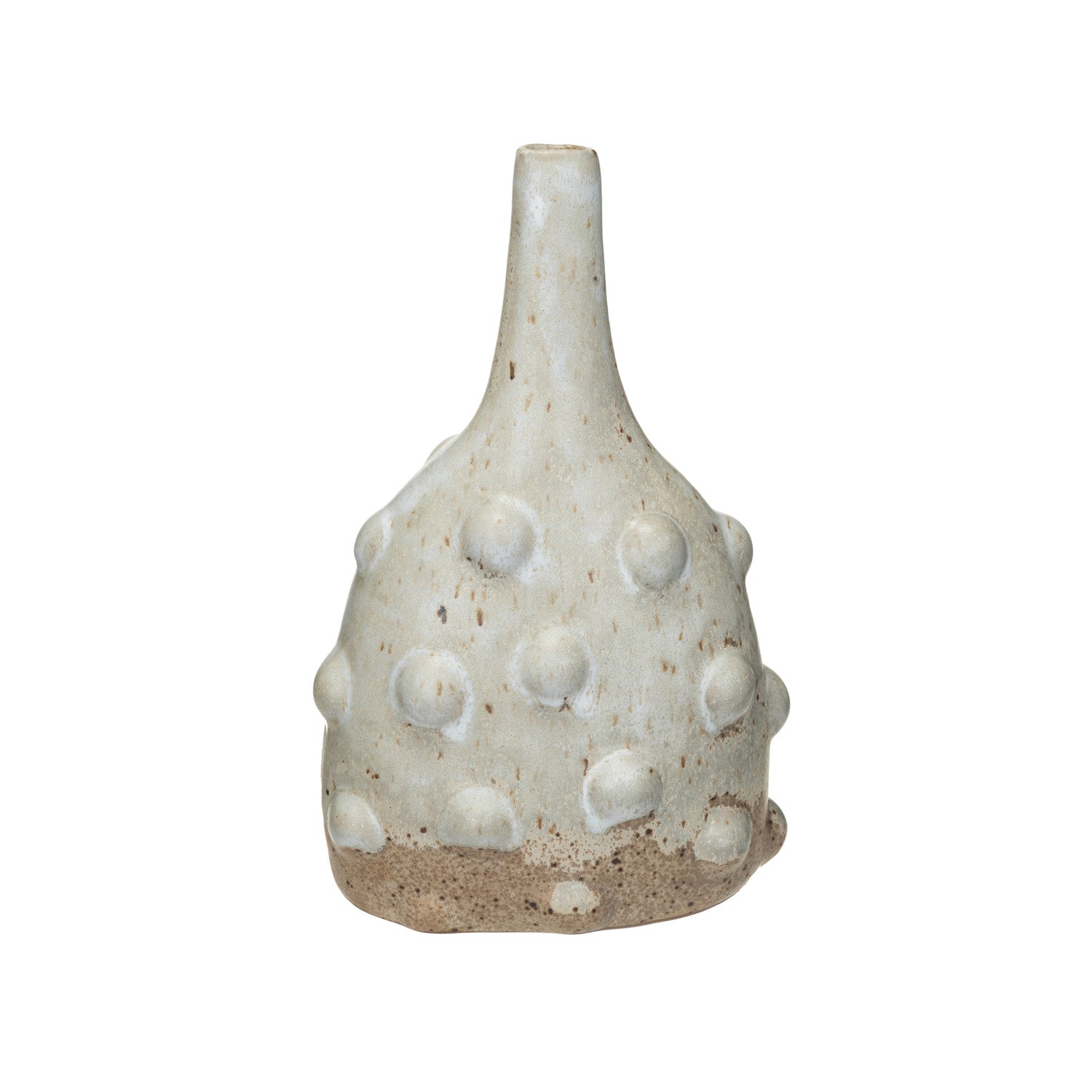 Stoneware Vase w/ Raised Dots (Each One Will Vary)