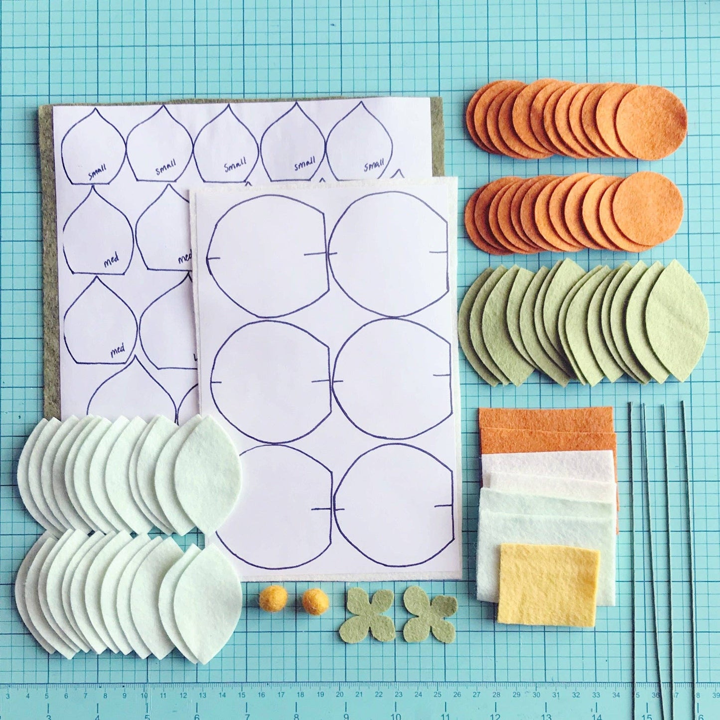 Felt Flower Craft Kit | Autumn Succulent