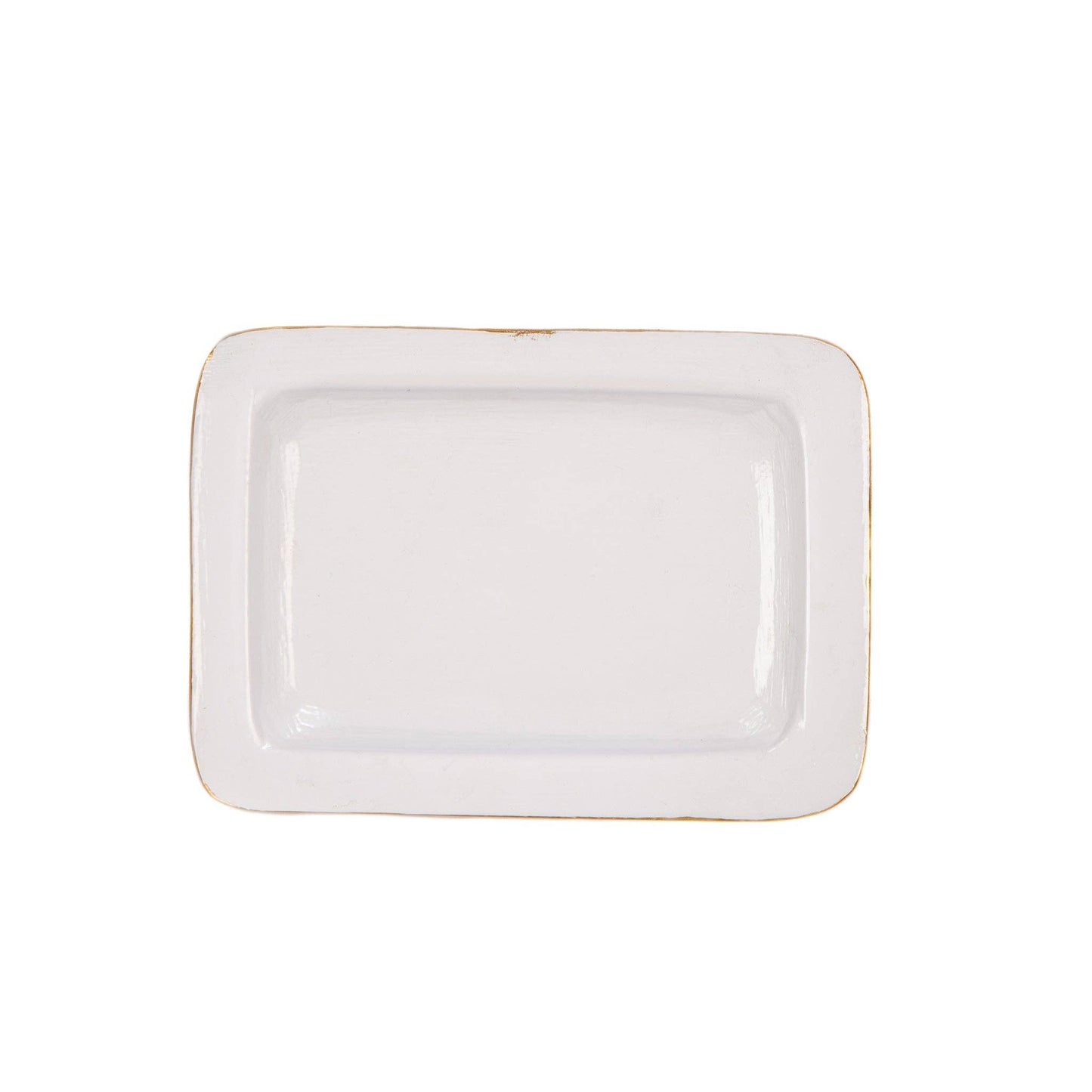 Garden Party Enameled Laney Tray - White & Blue: White & Blue