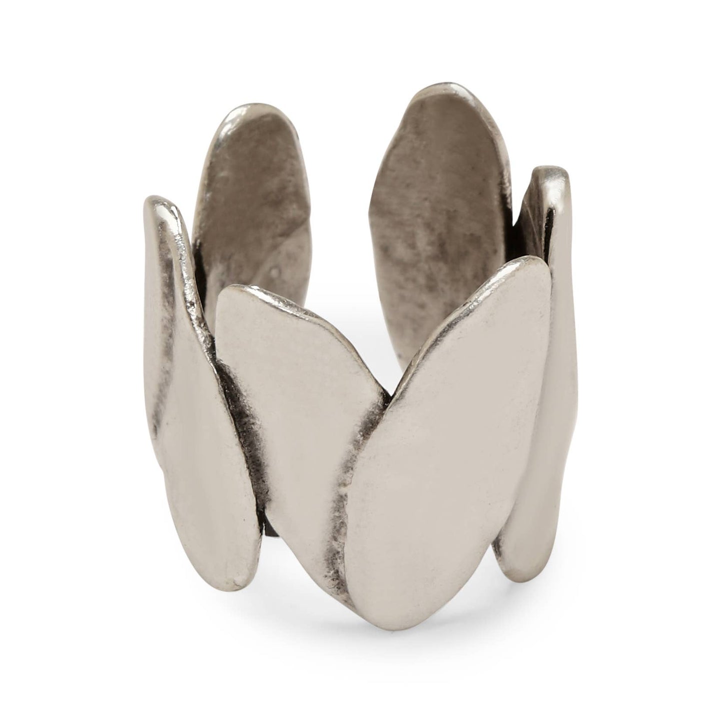 Handmade Brass Ring In Silver Plated - NR6831