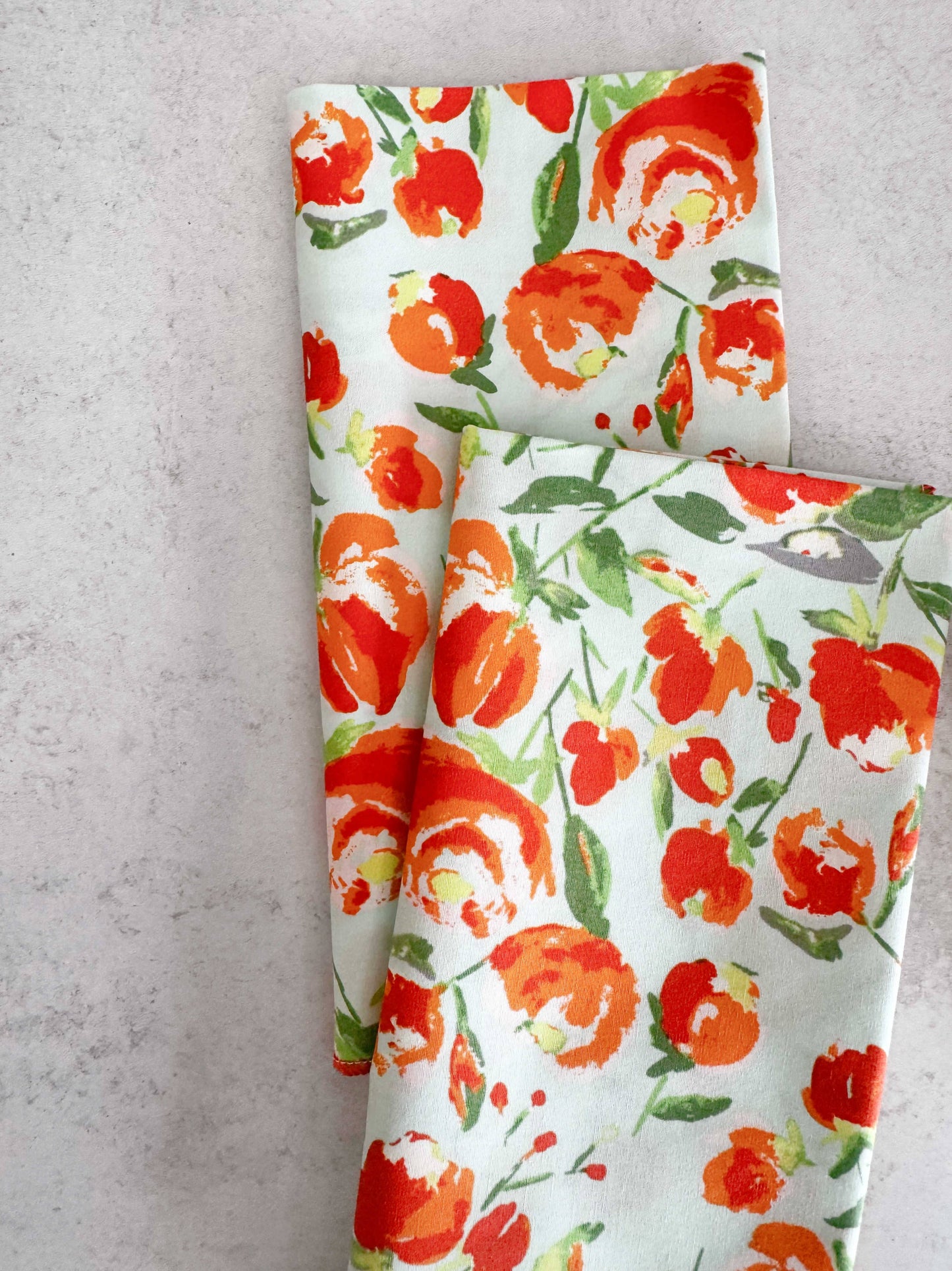 Orange Blossom Cloth Napkins, set of four : 20inch dinner napkins