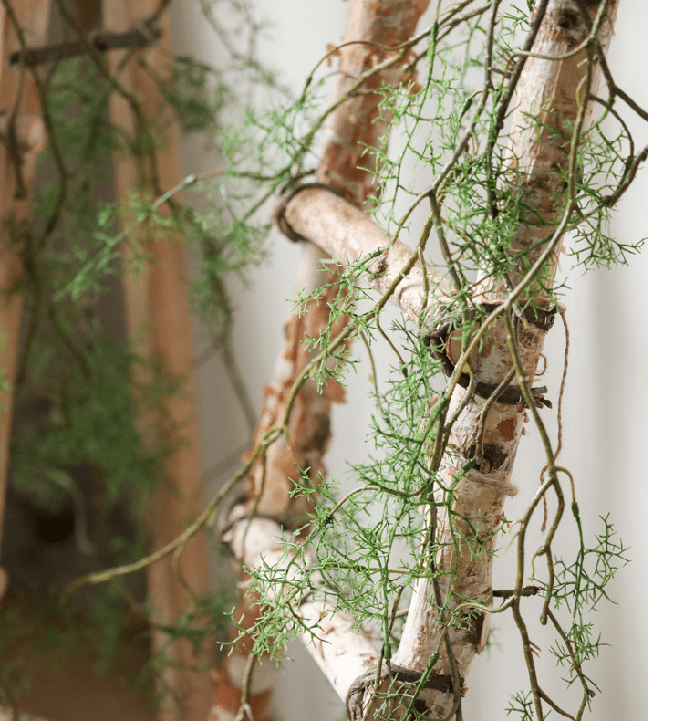 Artificial Rattan Vine Decorative Myriad Strands 55" Long: Three Stems