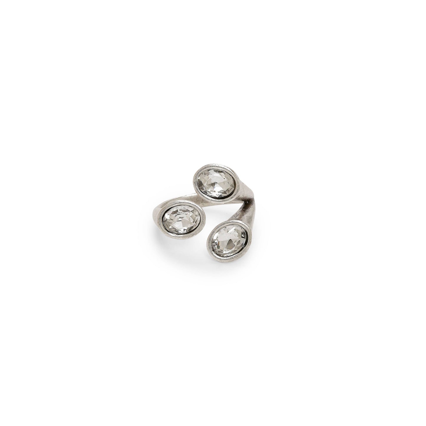 Handmade Crystal Brass Ring - 6824