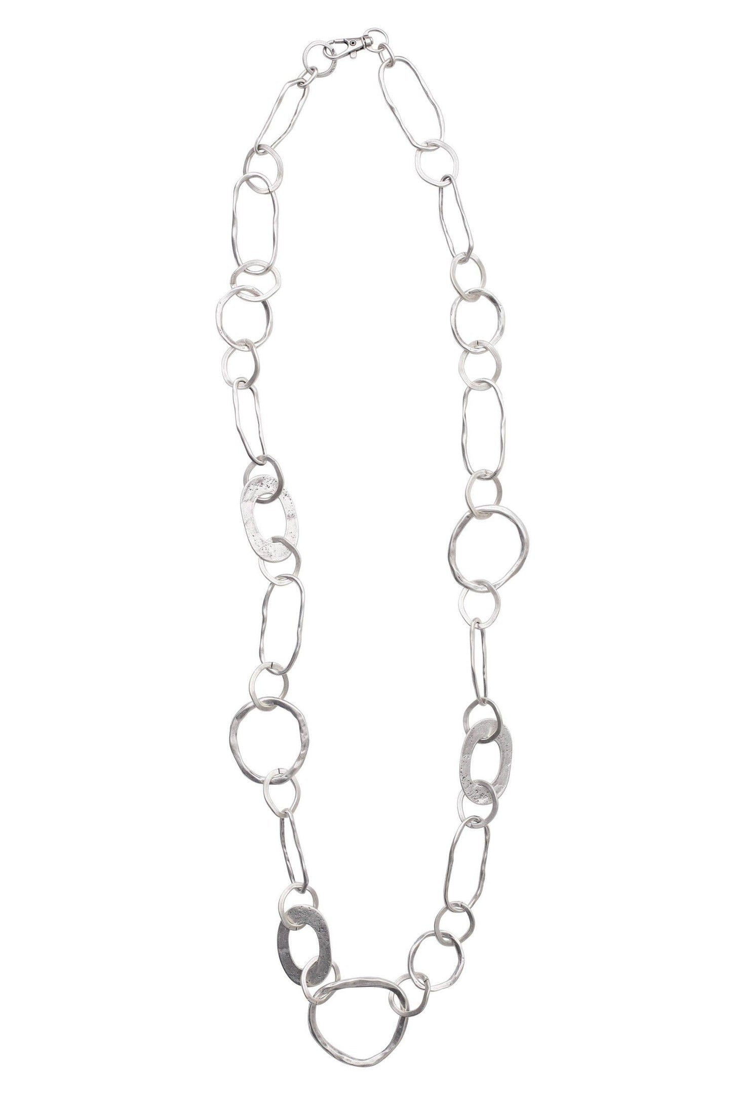 Handmade Chain Pewter Necklace - 4004