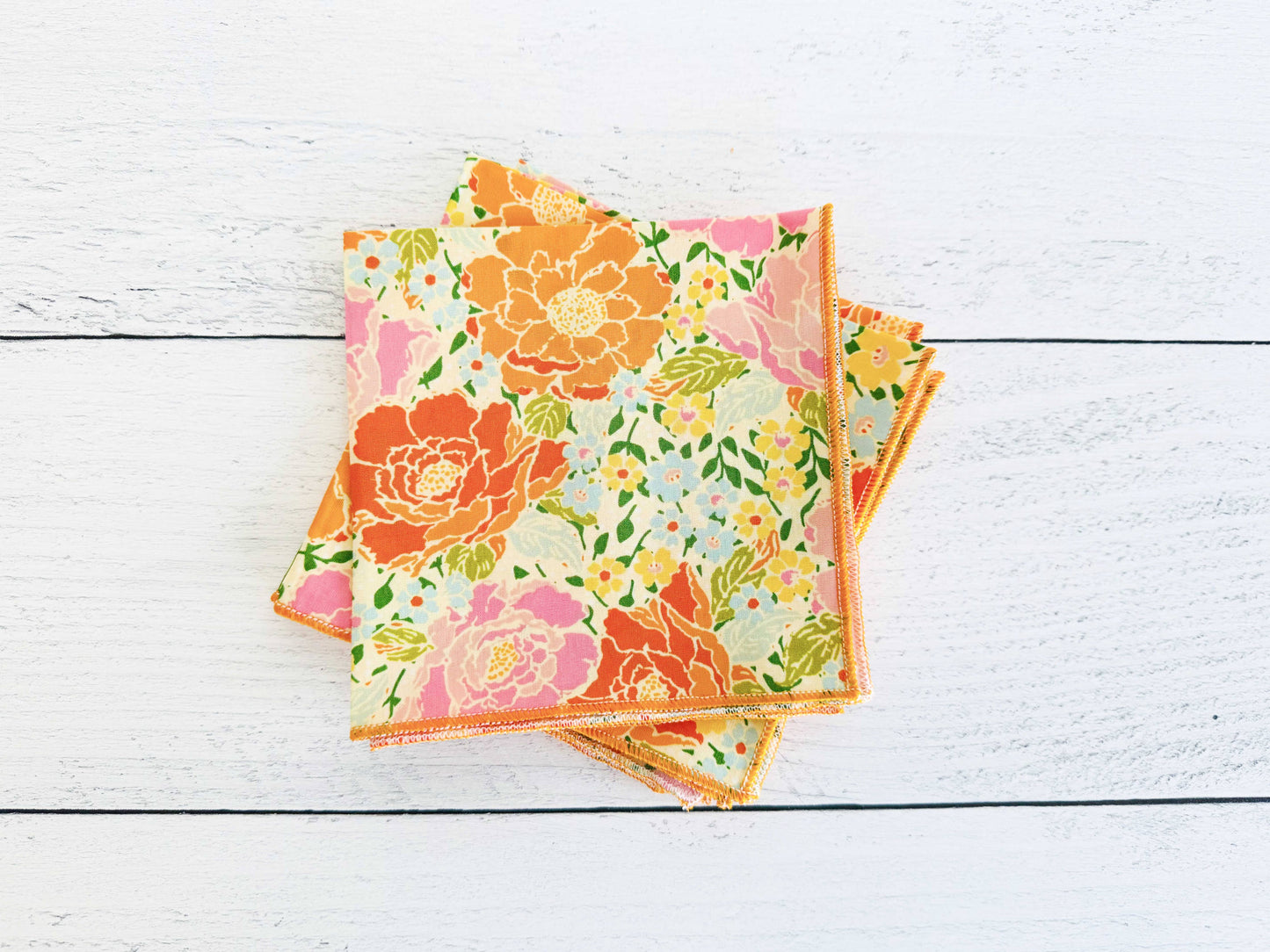 Marigold Cloth Napkins, set of four : 20inch dinner napkins