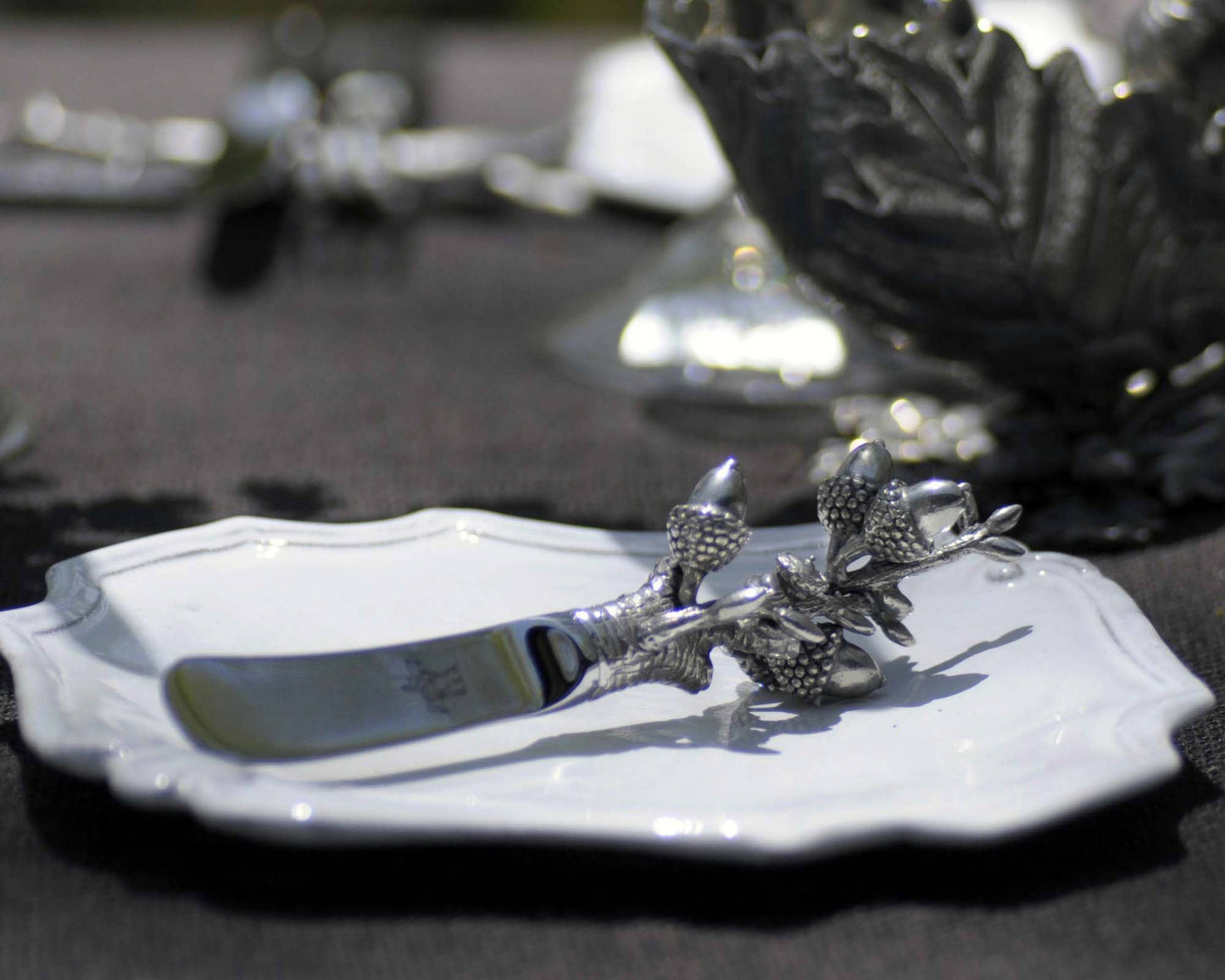 Pewter Acorn & Oak Leaf Handle Spreader