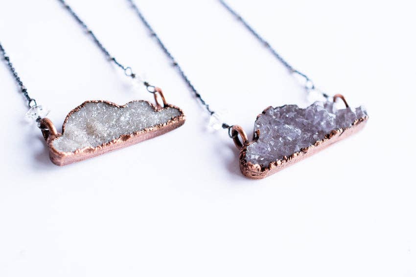 Natural Druzy Cloud Necklace