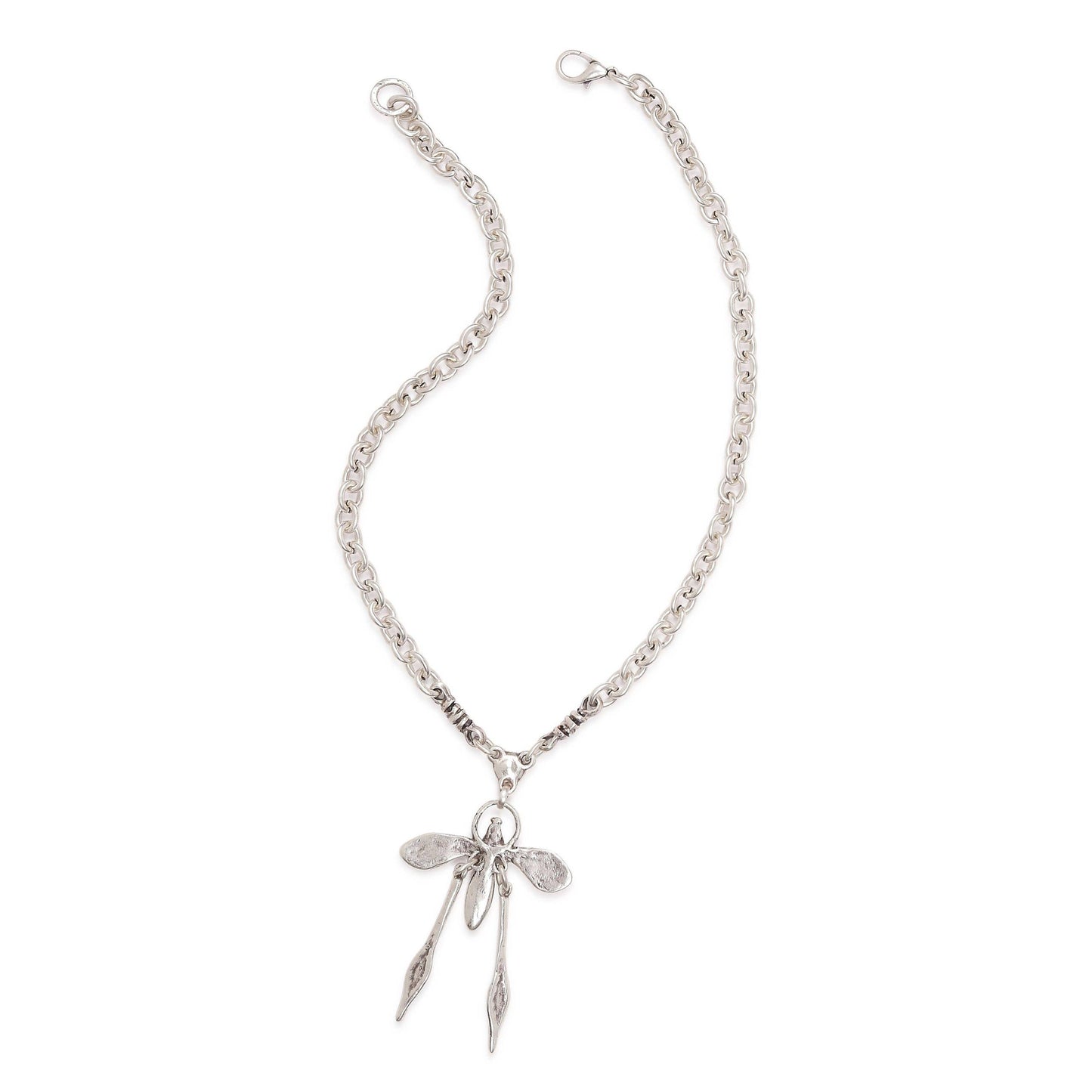 Handmade Crystal Pewter Necklace - 3992