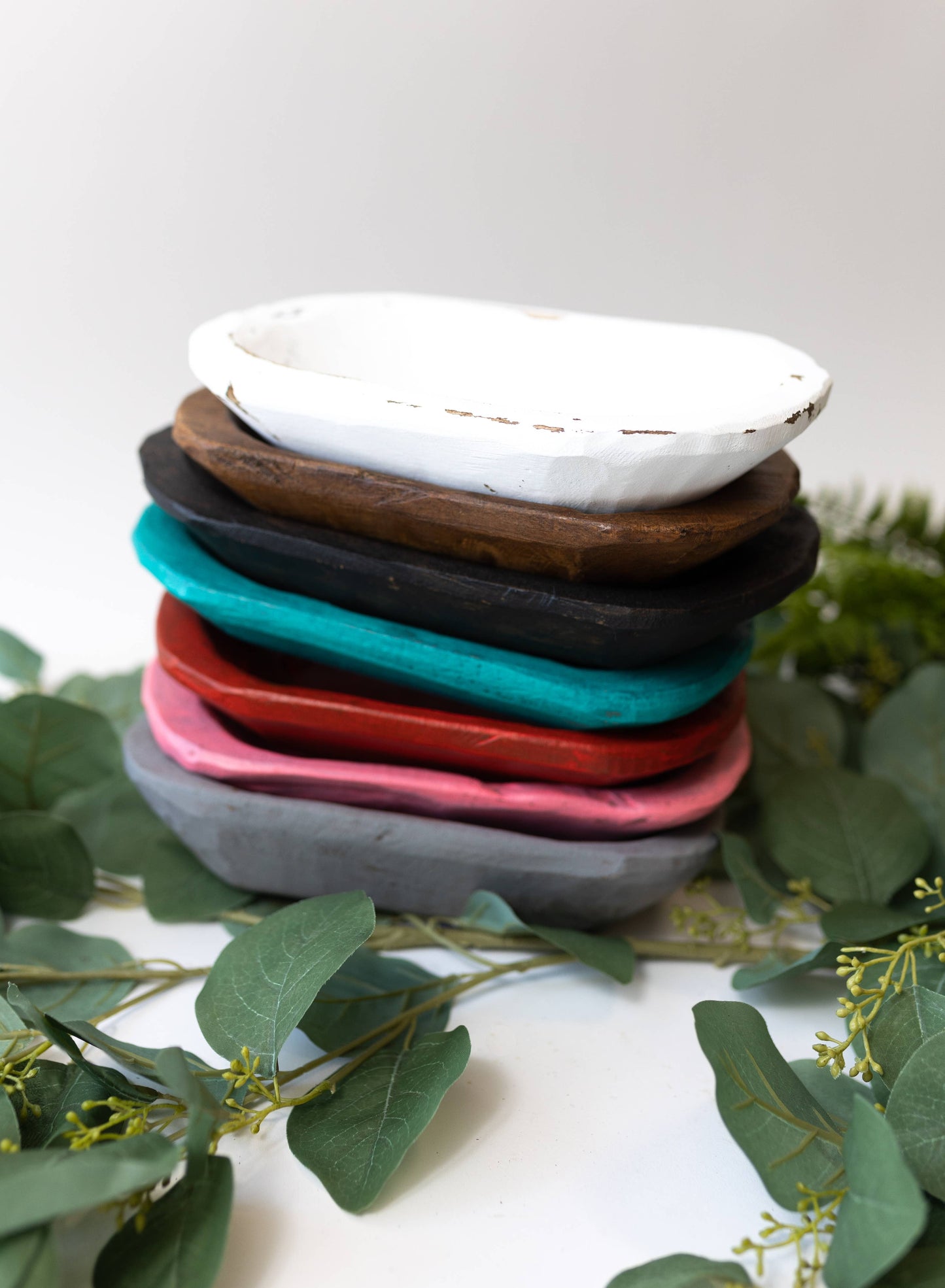 Petite Wood Bowl (9-10") White / 10x6x3