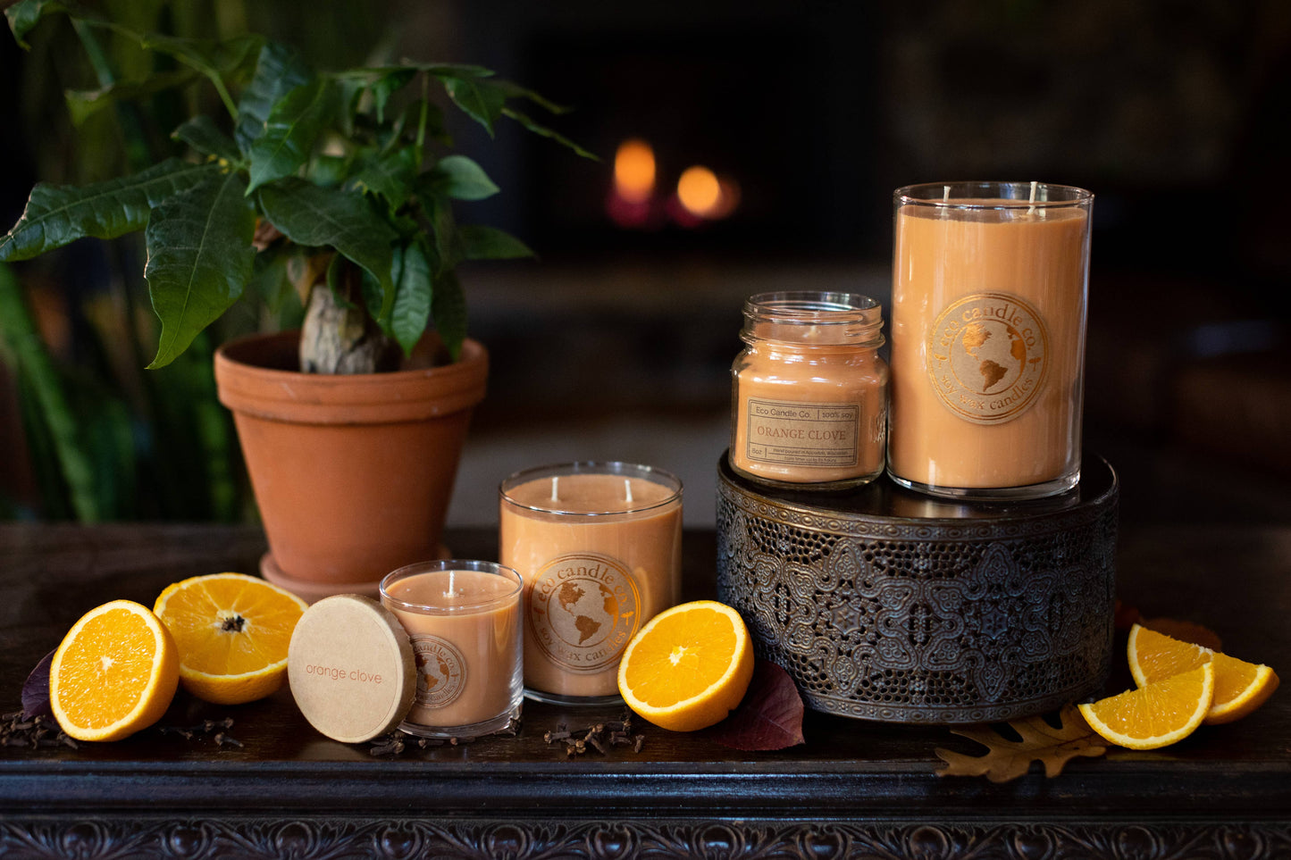 8oz mason ORANGE CLOVE