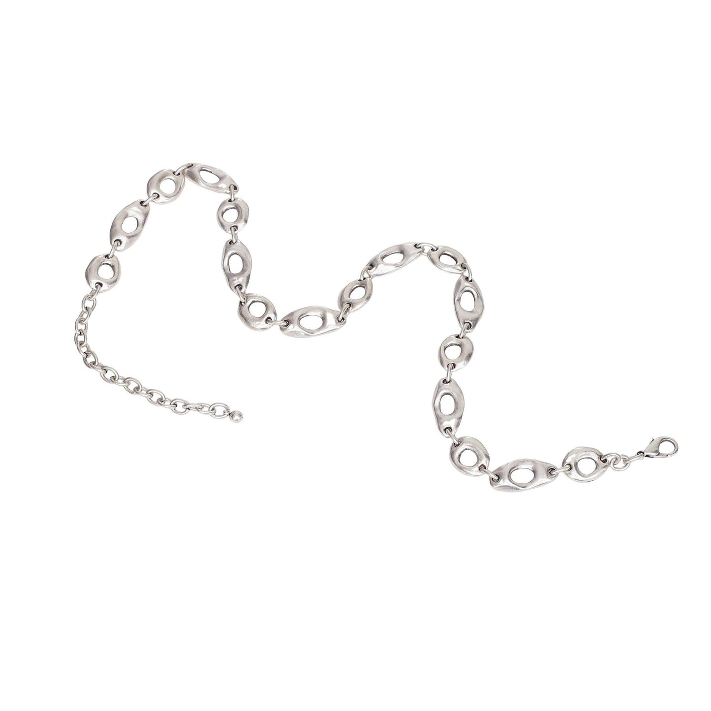 Handmade Boho Pewter Necklace - 3947