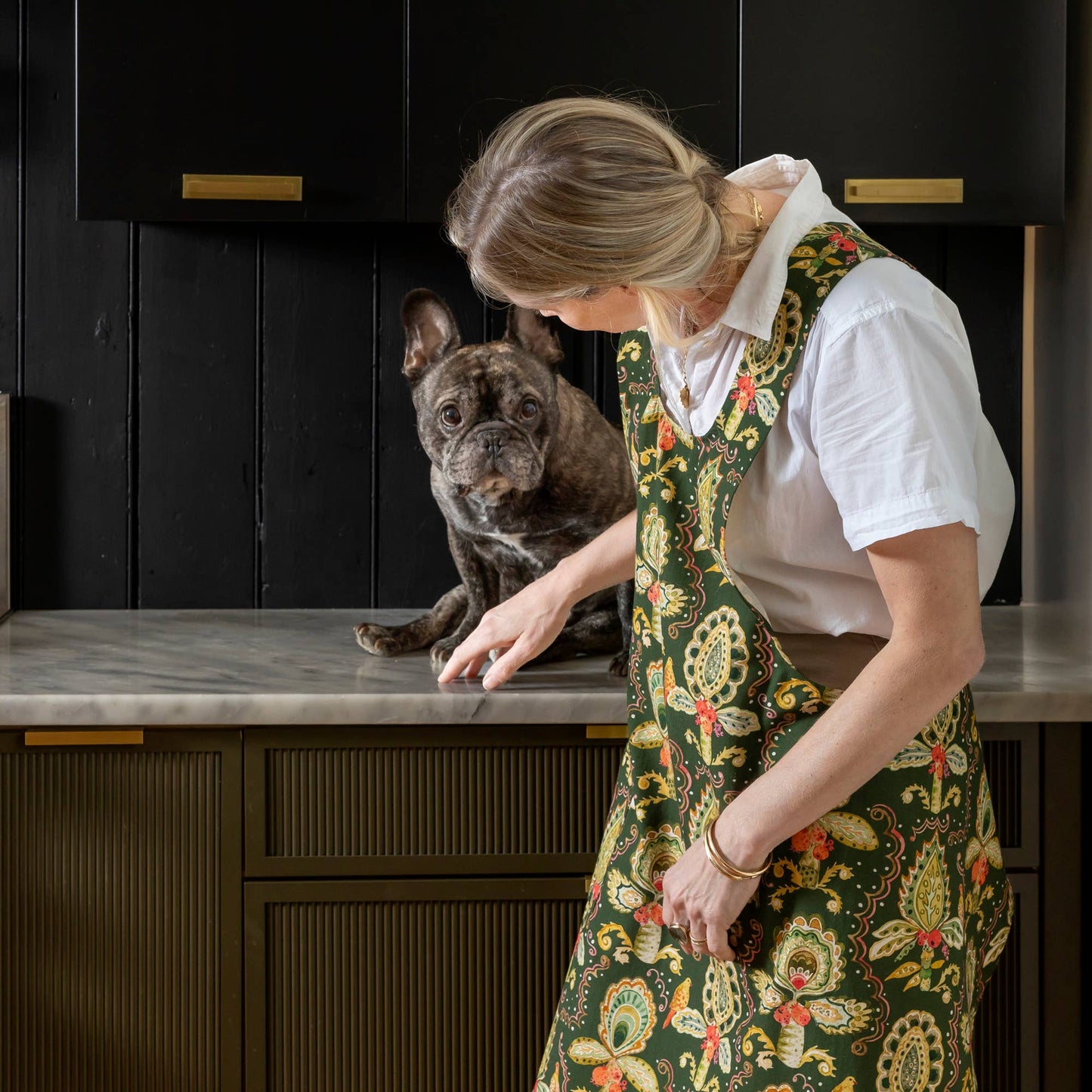 Pinafore Apron- Le Jardin