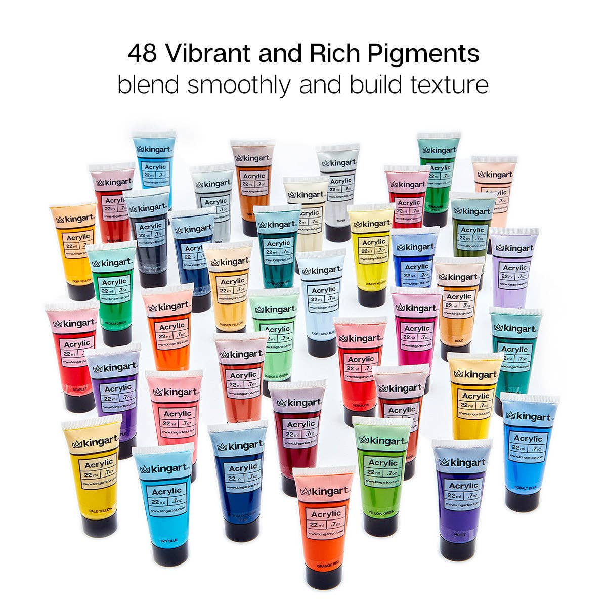 PRO Acrylic Paint Set - 22ml Tubes  - 48 Colors