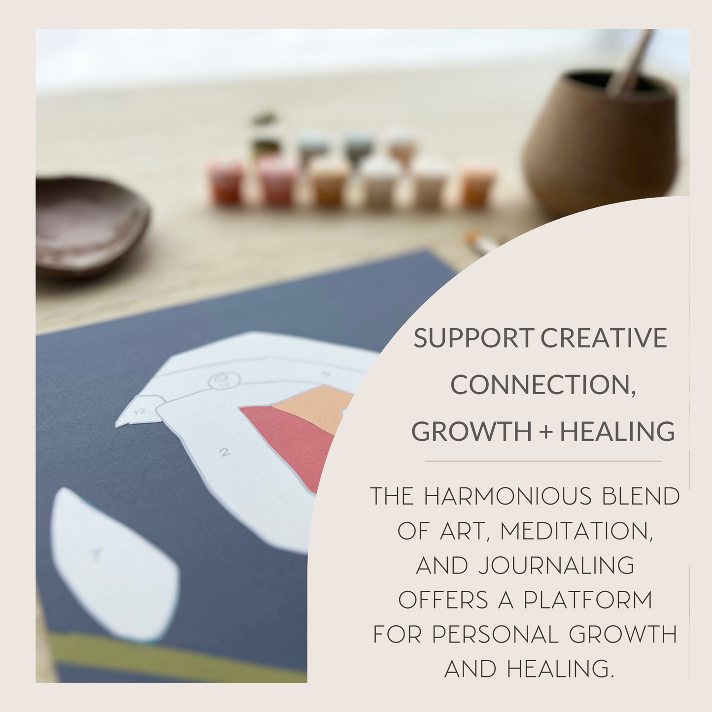 Blossom Meditative Art Paint by Number Kit: Kit + Magnetic Frame