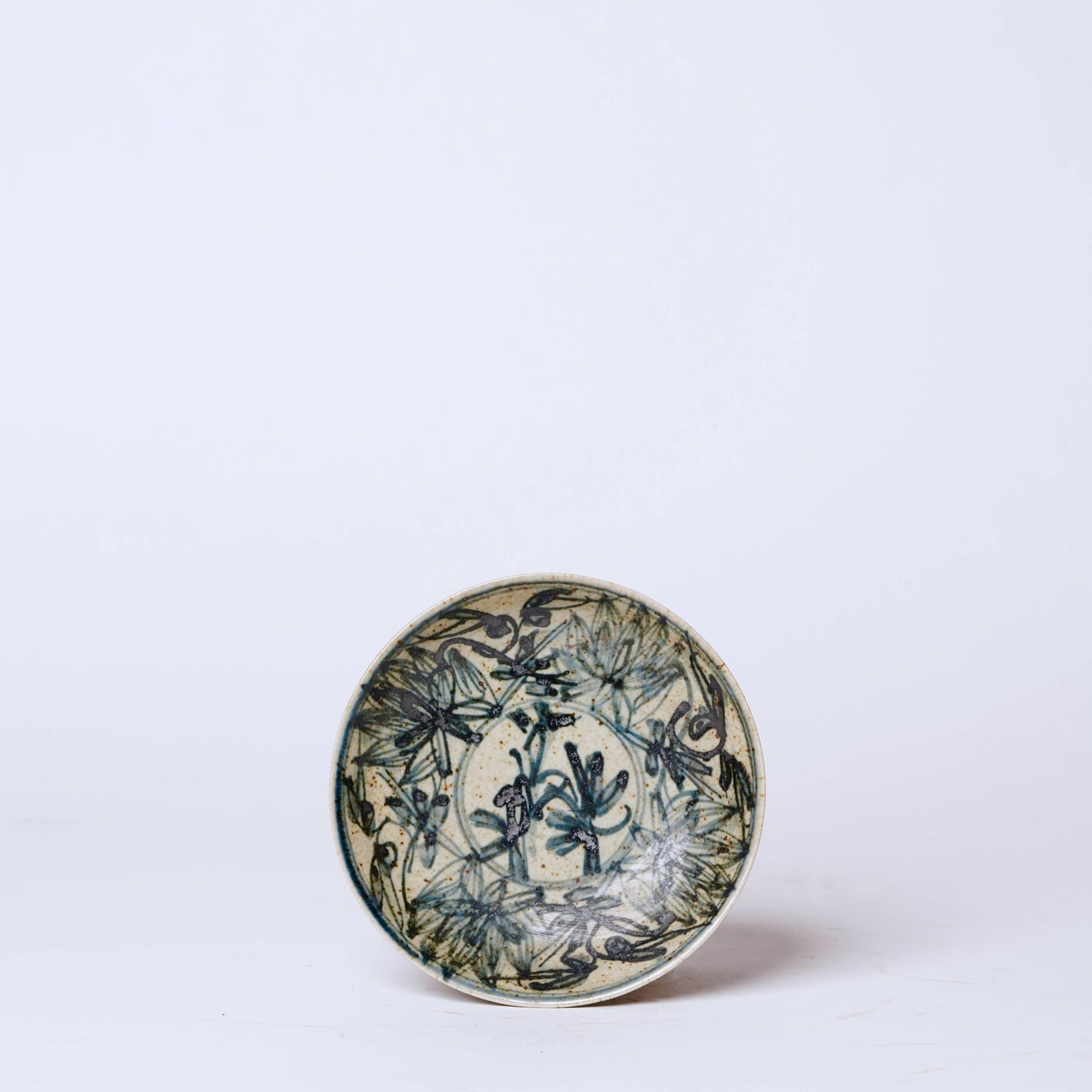 Small Blue and White Porcelain Lotus Dish