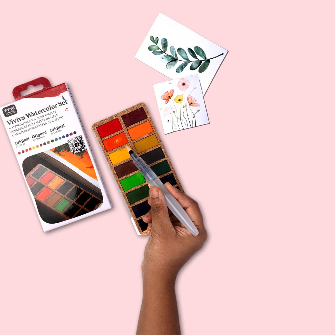 Viviva Original Pans Set - 16 watercolors