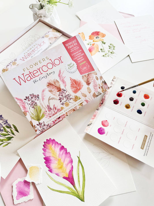 Watercolor the Easy Way Paint-Your-Own Cards - Flowers