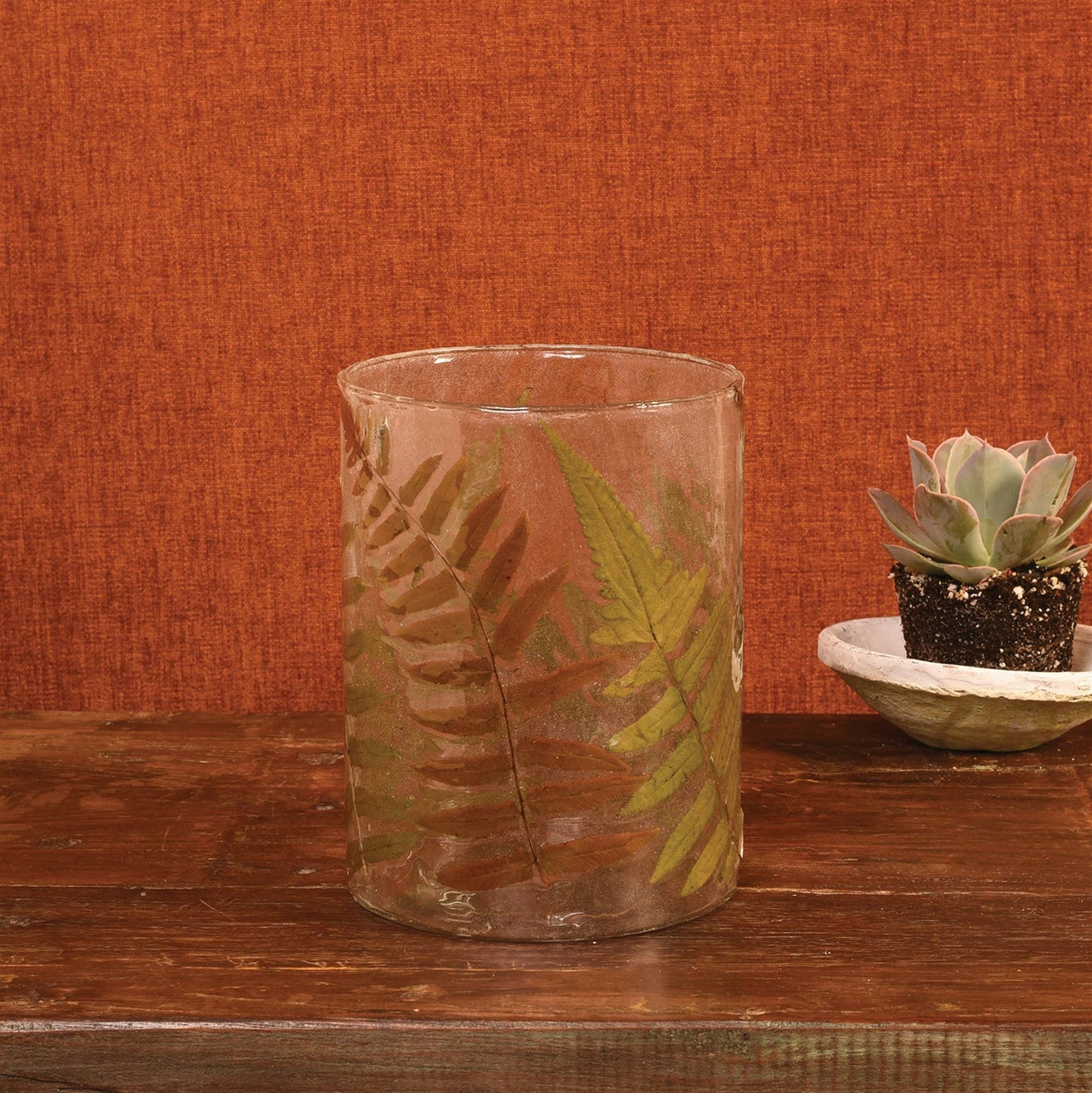 Enameled Fern Hurricane - Lrg - Fern