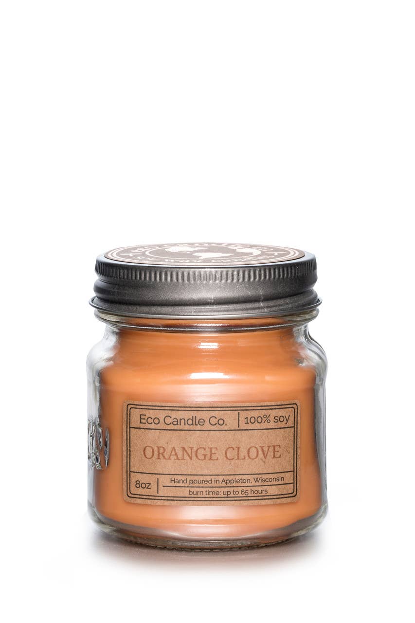 8oz mason ORANGE CLOVE