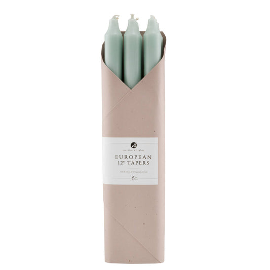 12" Taper Candles - 6pc Gift Pack: Pistachio