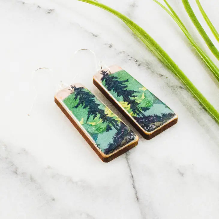 Wood + Resin Earrings