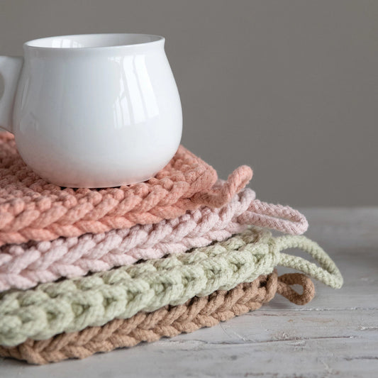 Crochet Pot Holder | At the Table, Pinks